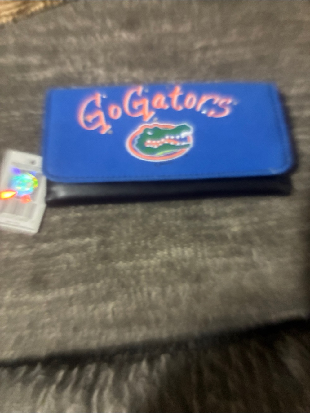 University-themed Blue Phone Wallet Case with GoGators Logo